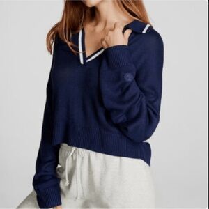 PINK Victoria's Secret Deep Blue V-Neck Sweater